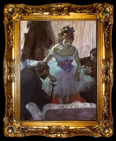 framed  Edgar Degas Before the Entrance on Stage, ta009-2